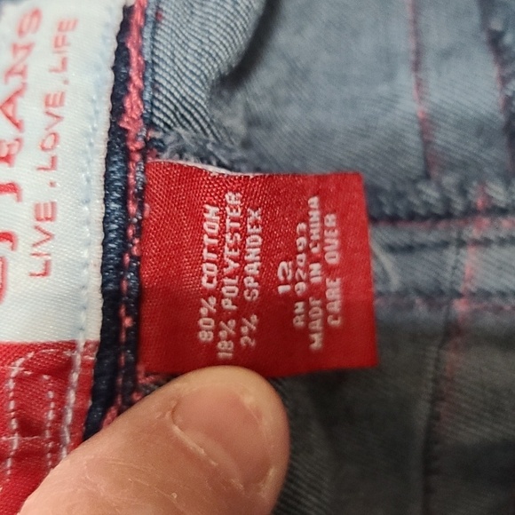 CJ Jeans Womens Denim Skirt Ankle Length Maxi Modest Darker Wash Size 12 EUC - Picture 9 of 12